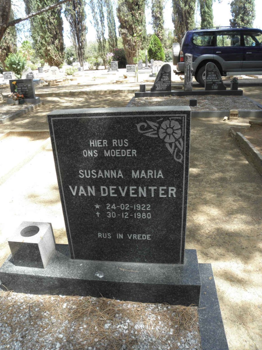 DEVENTER Susanna Maria, van 1922-1980