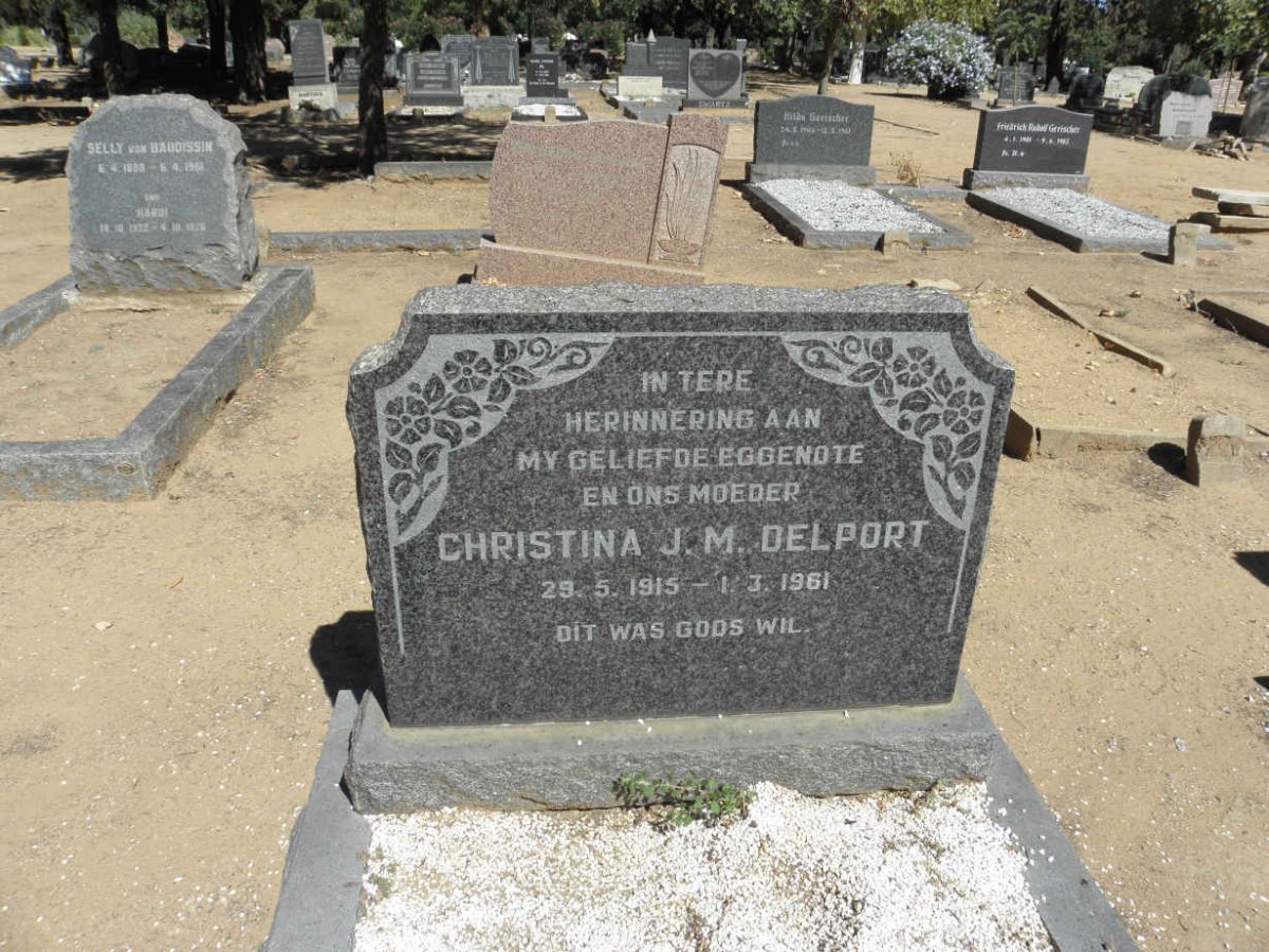 DELPORT Christina J. M. 1915-1961