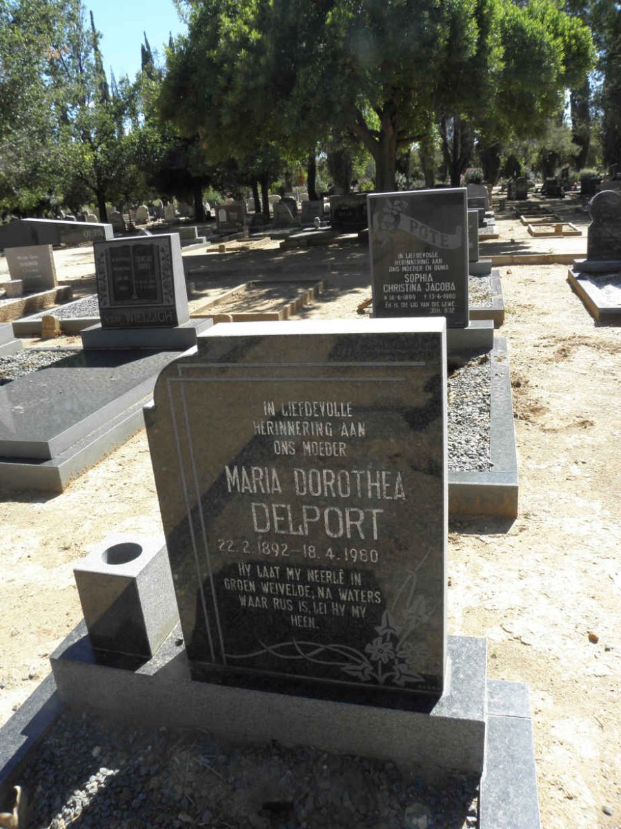 DELPORT Maria Dorothea 1892-1980
