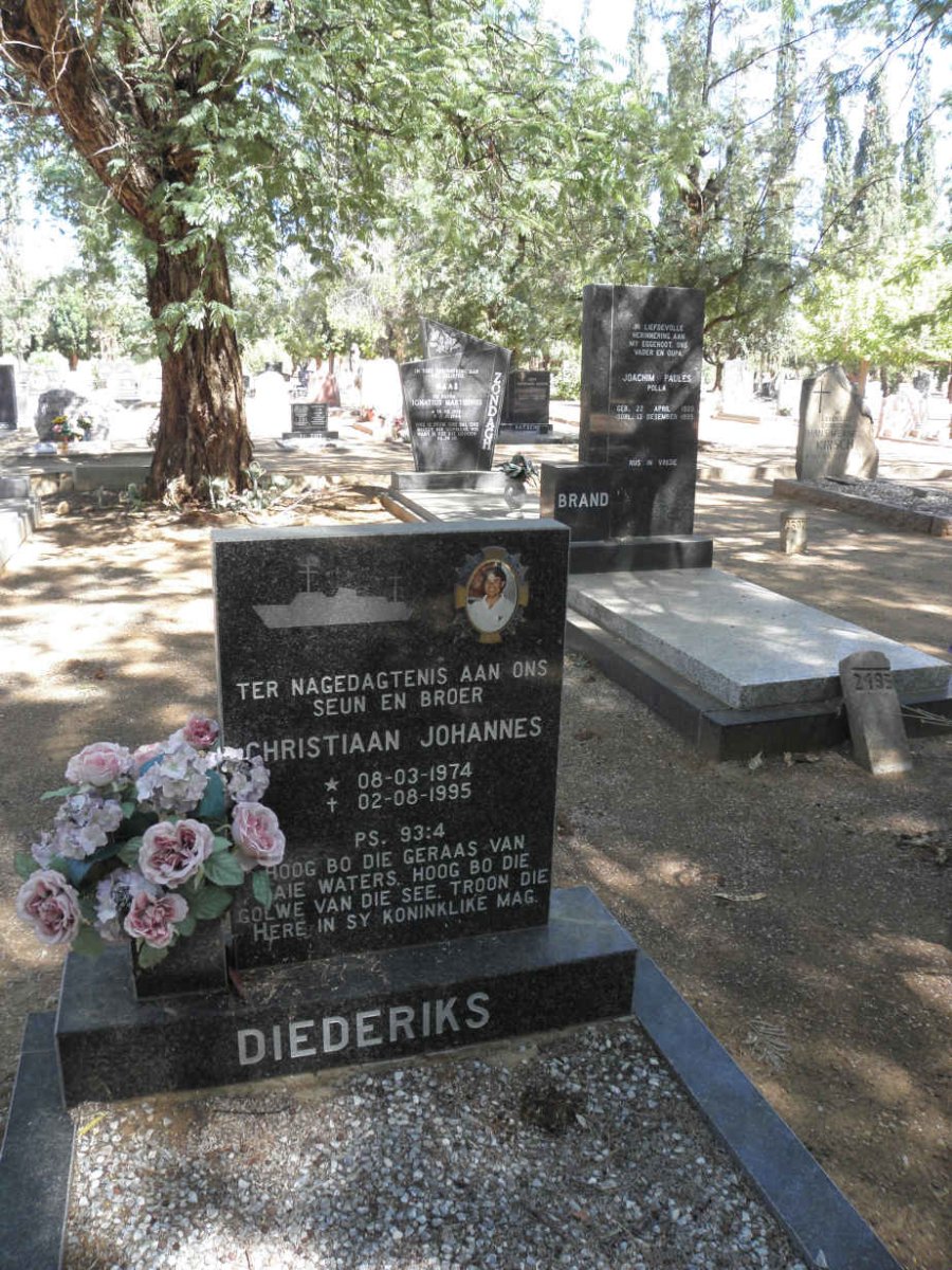 DIEDERIKS Christiaan Johannes 1974-1995