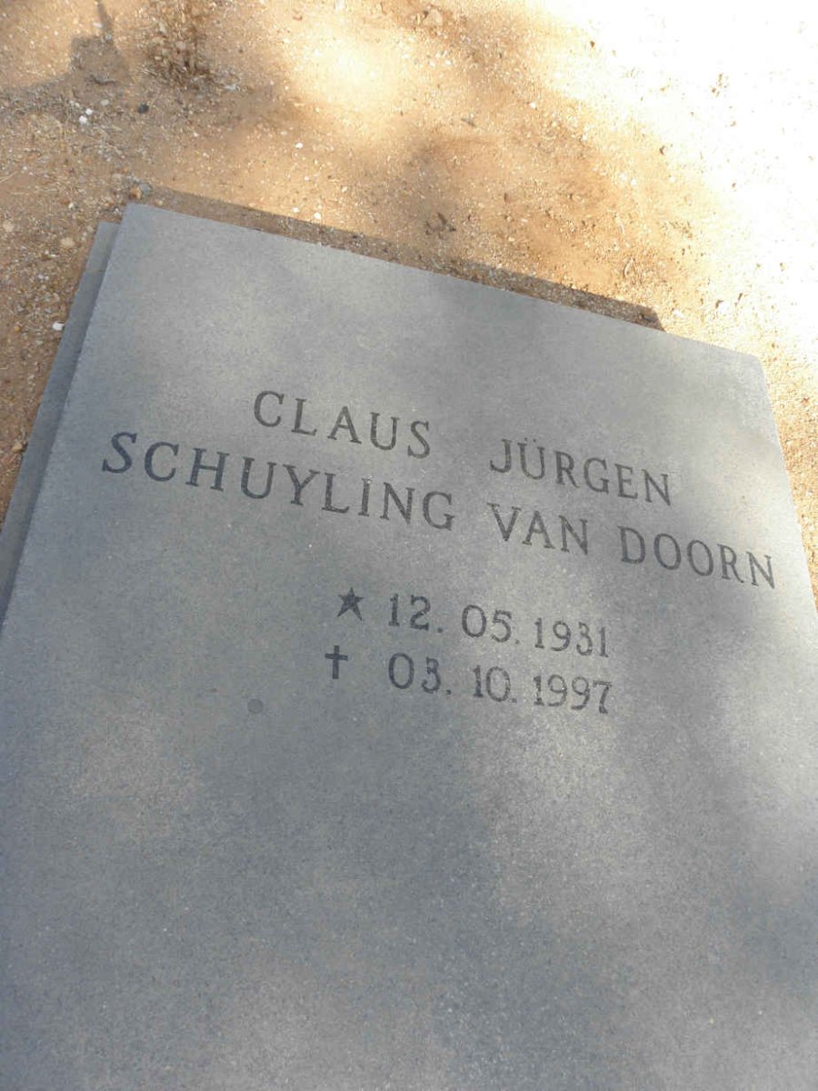 DOORN Claus Jurgen Schuyling, van 1931-1997