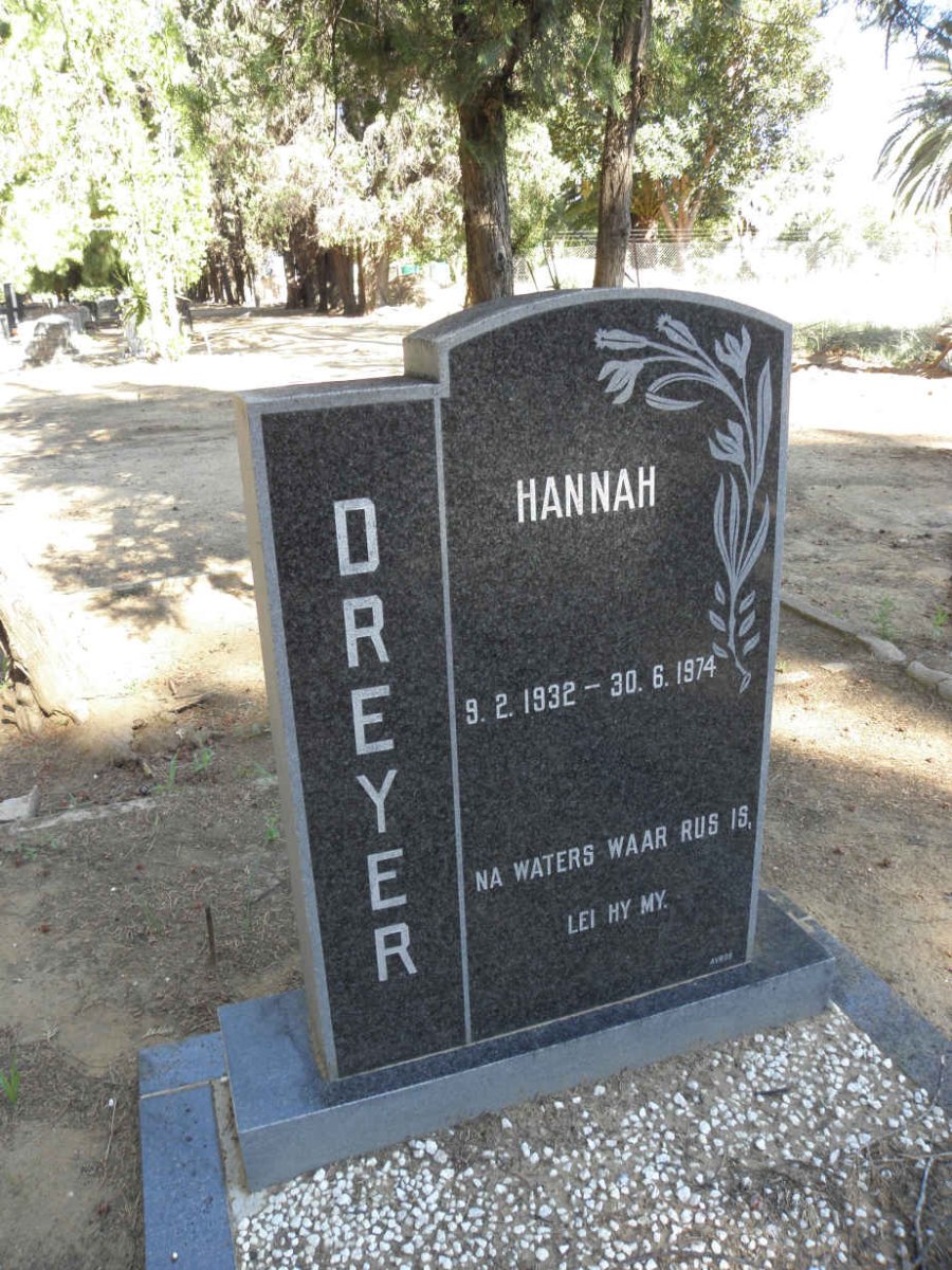DREYER Hannah 1932-1974