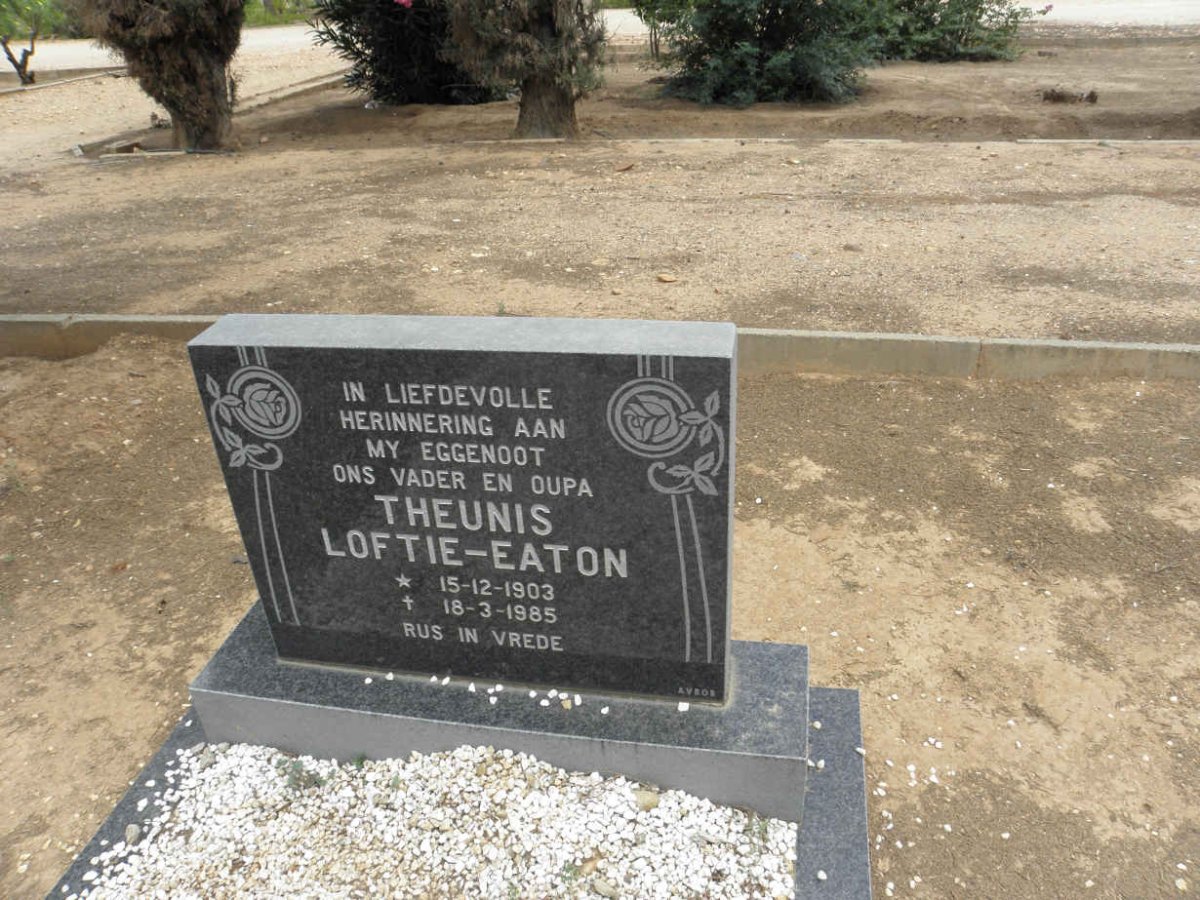 EATON Theunis, Loftie 1903-1985