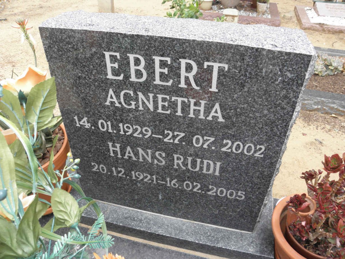 EBERT Hans Rudi 1921-2005 &amp; Agnetha 1929-2002