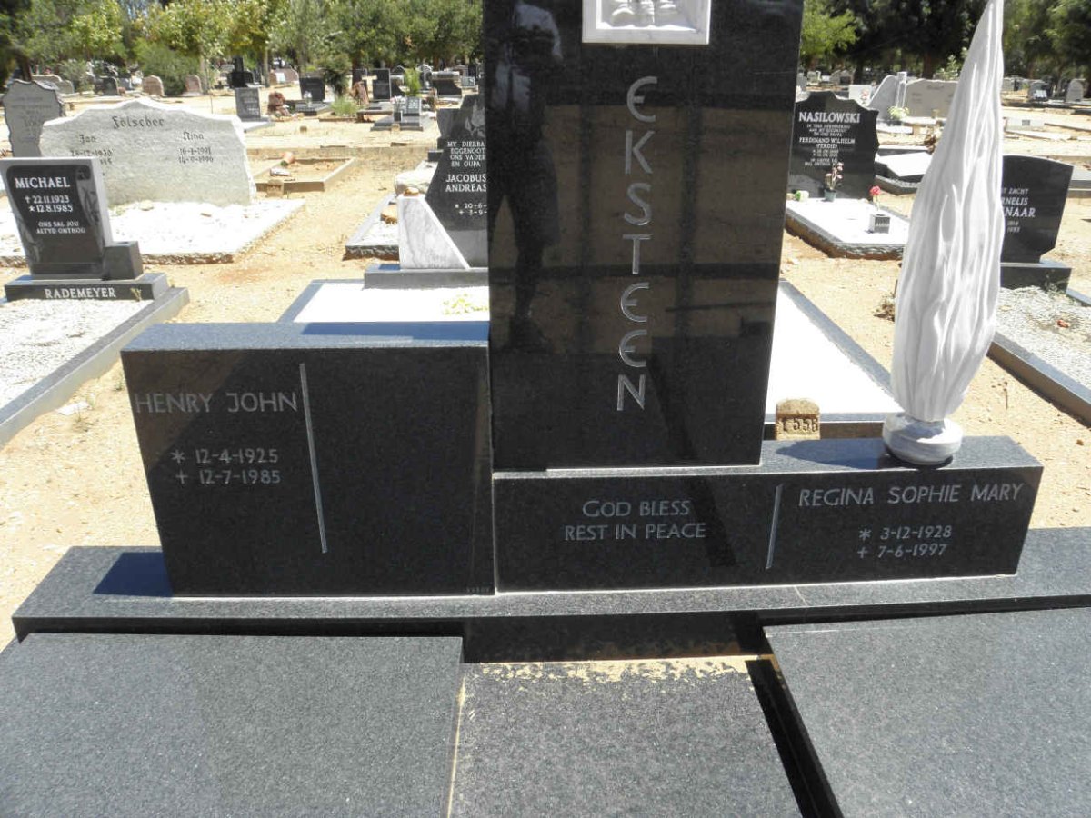 EKSTEEN Henry John 1925-1985 &amp; Regina Sophie Mary 1928-1997
