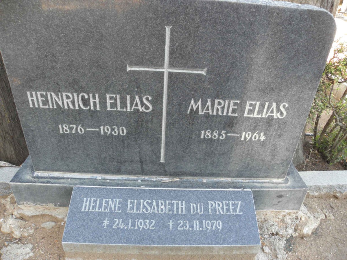 ELIAS Heinrich 1876-1930 &amp; Marie 1885-1964 :: PREEZ Helene Elisabeth, du 1932-1979