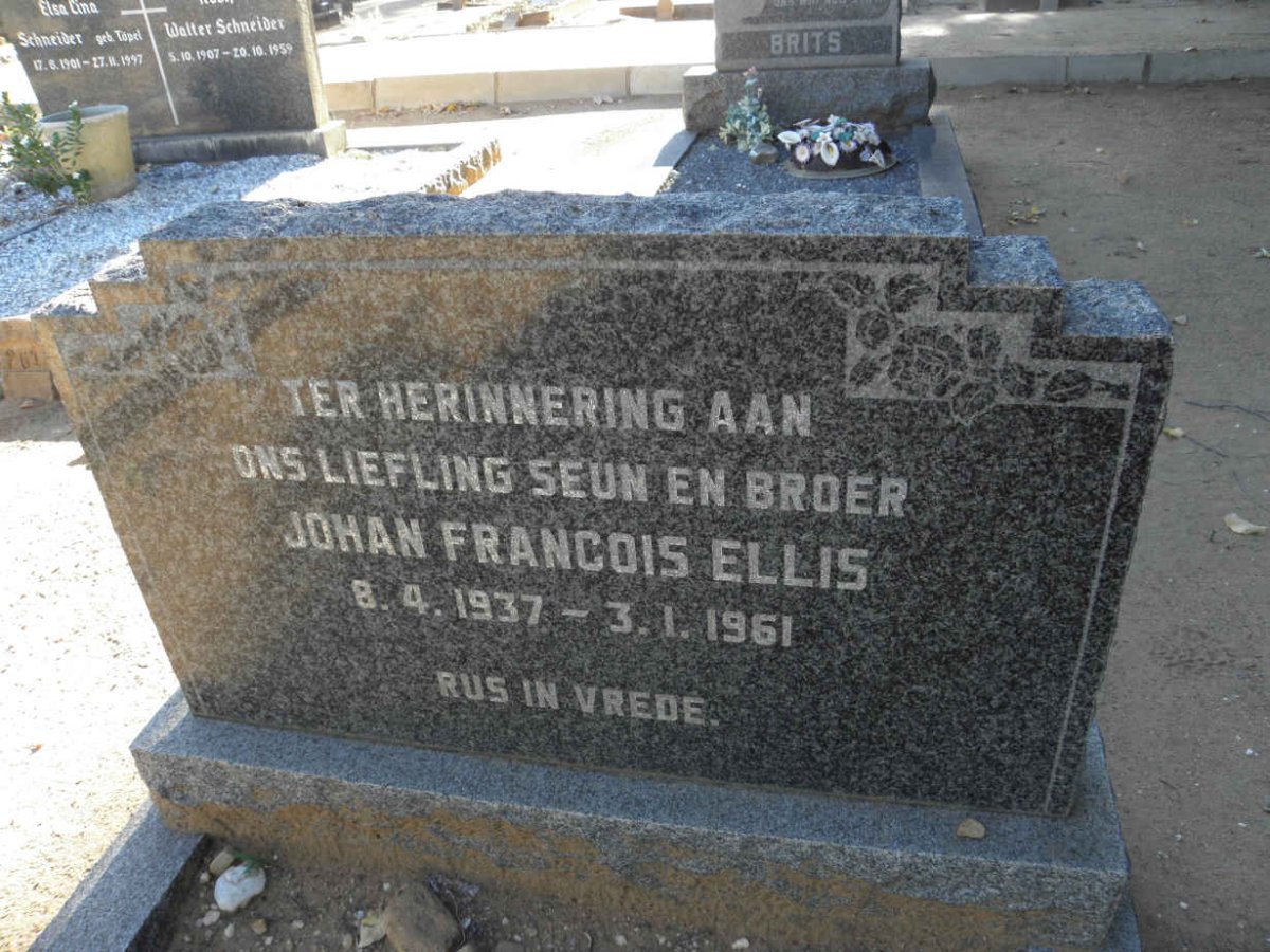 ELLIS Johan Francois 1937-1961