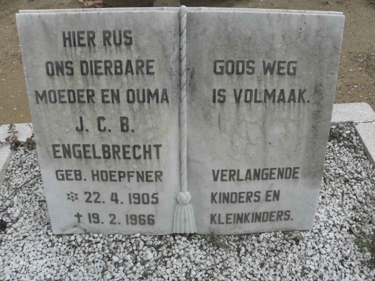 ENGELBRECHT J.C.B. nee HOEPFNER 1905-1966