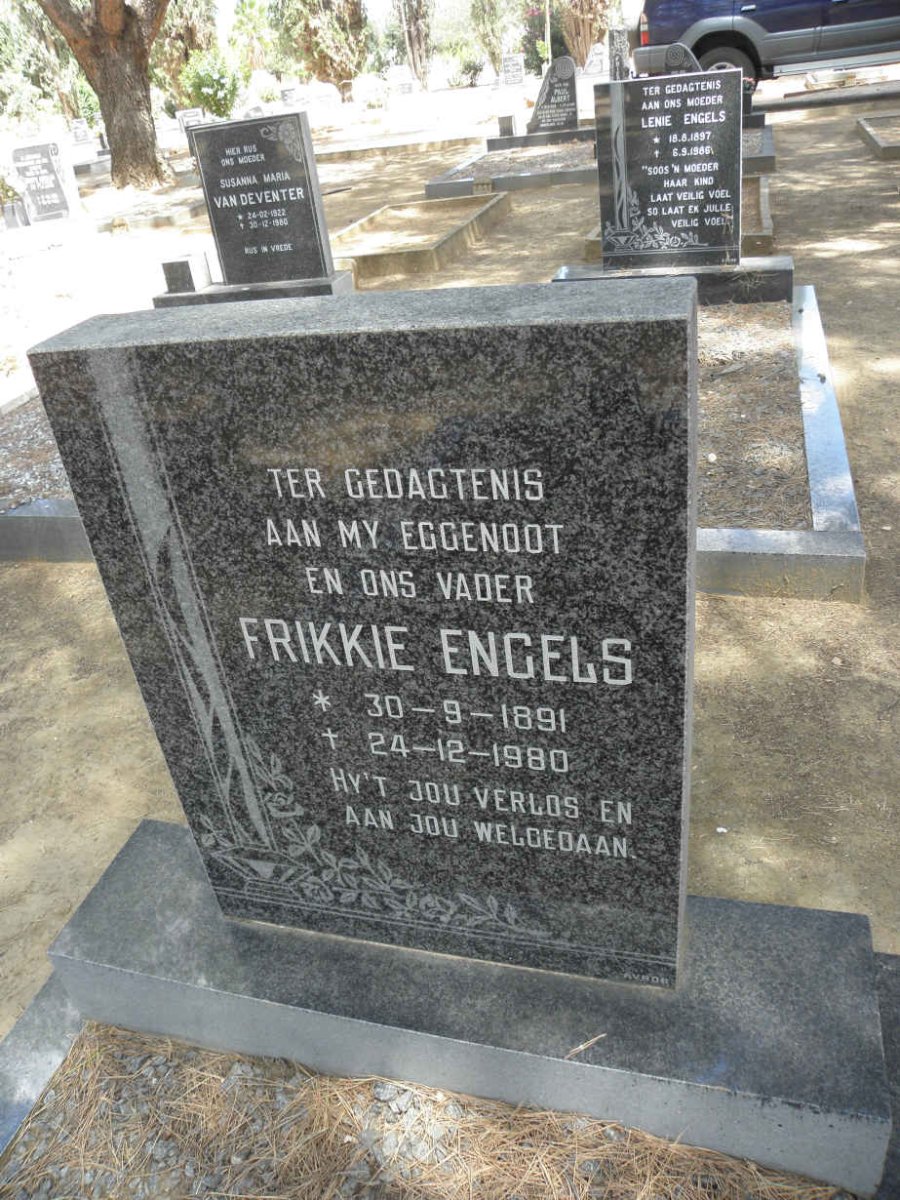 ENGELS Frikkie 1891-1980