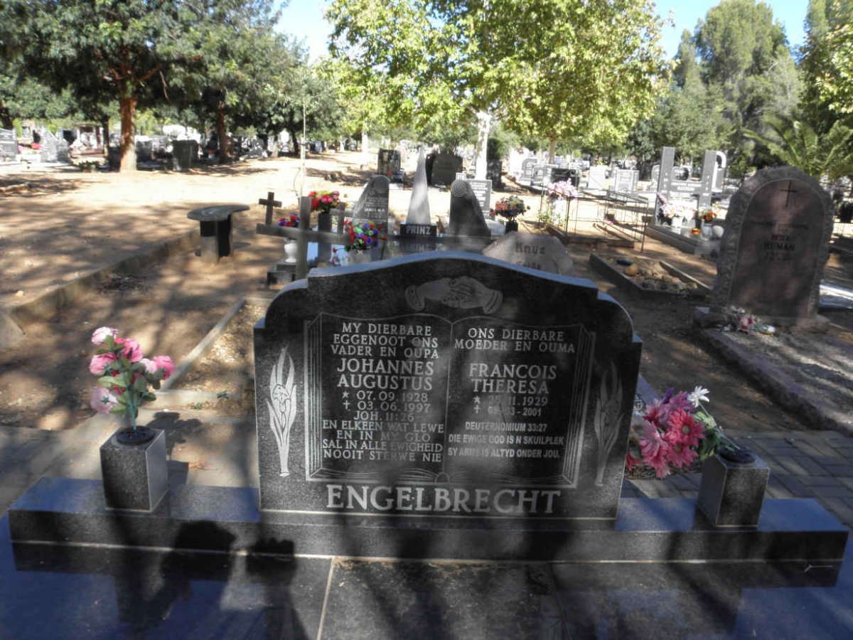 ENGELBRECHT Johannes Augustus 1928-1997 &amp; Francois Theresa 1929-2001
