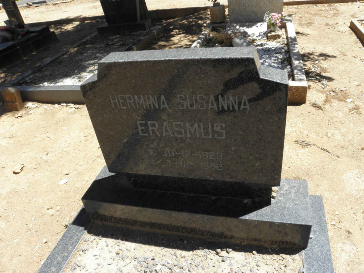 ERASMUS Hermina Susanna 1929-1982