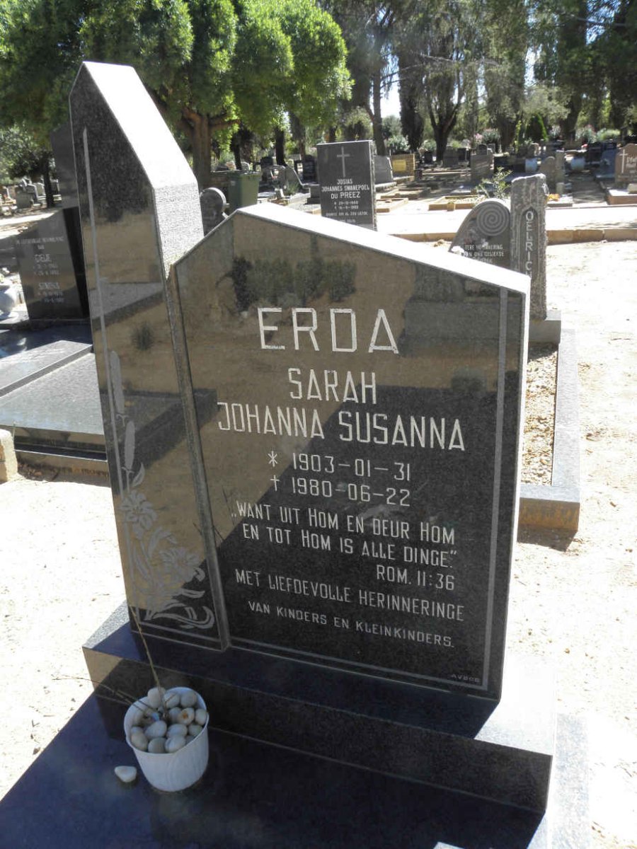 ERDA Sarah Johanna Susanna 1903-1980