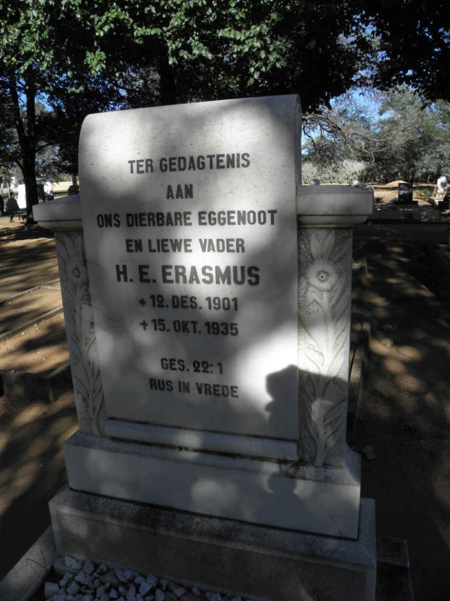 ERASMUS H.E. 1901-1935