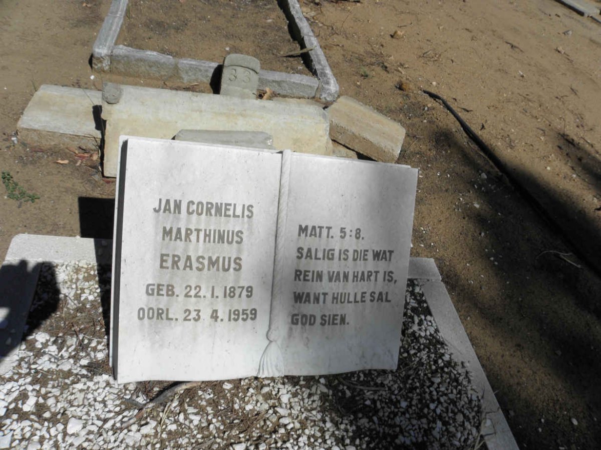 ERASMUS Jan Cornelis Marthinus 1879-1959