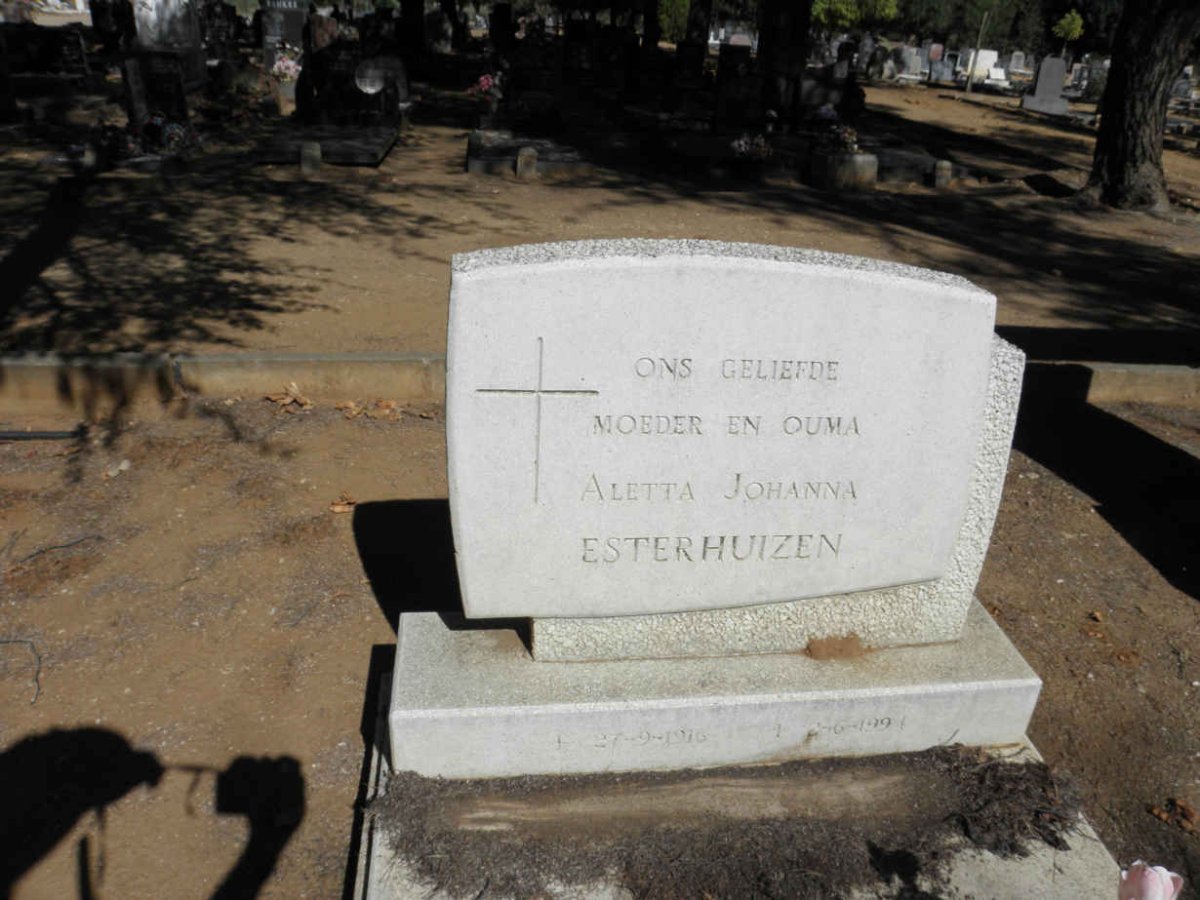 ESTERHUIZEN Aletta Johanna 1916-1994