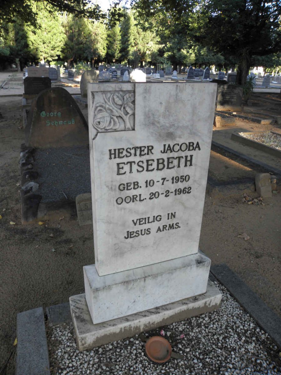ETSEBETH Hester Jacoba 1950-1962