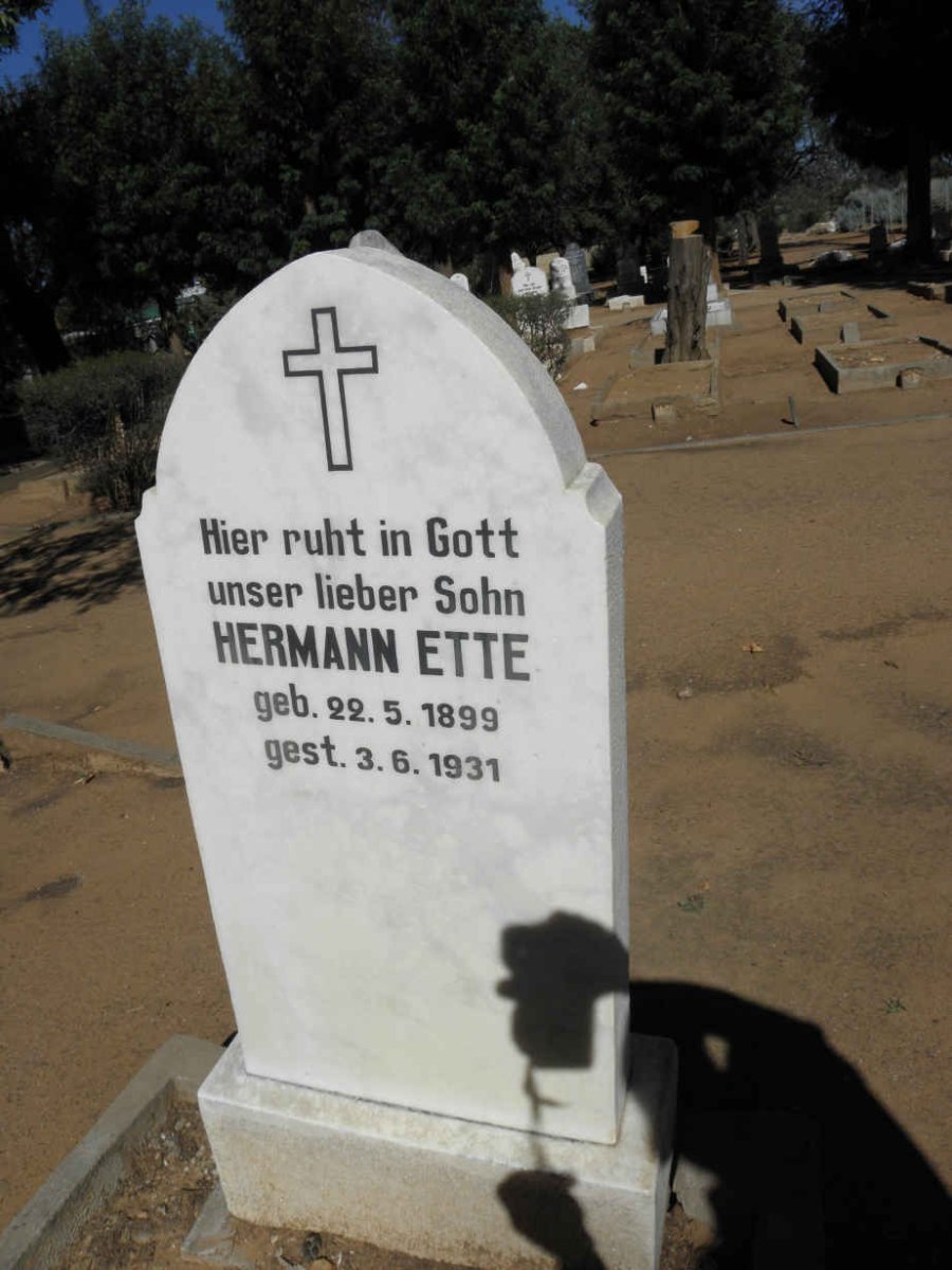 ETTE Hermann 1899-1931