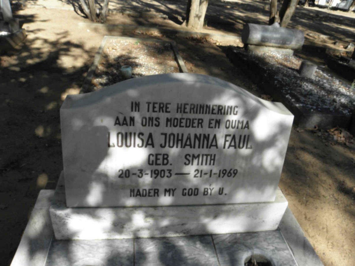 FAUL Louisa Johanna nee SMITH 1903-1969