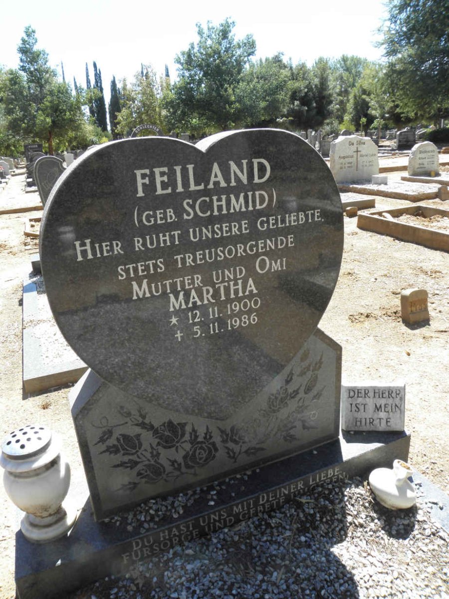FEILAND Martha nee SCHMID 1900-1986