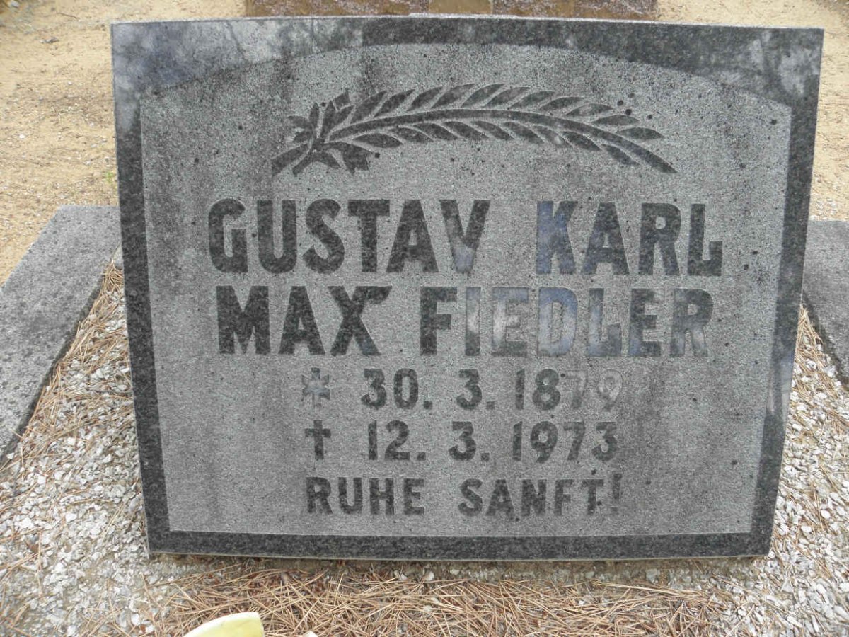 FIEDLER Gustav Karl Max 1879-1973