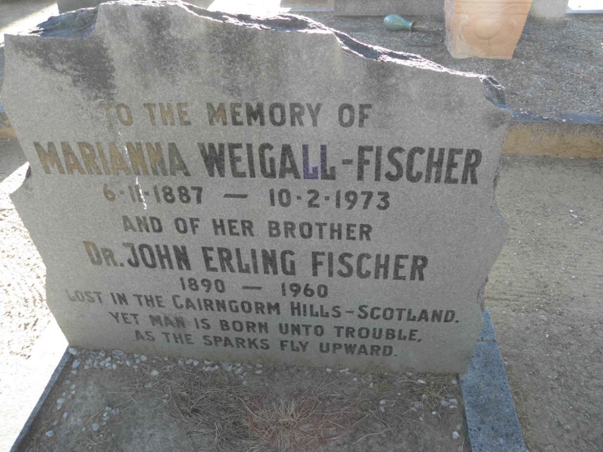 FISCHER John Erling 1890-1960 :: FOSCHER Marianna, Weigall 1887-1973 