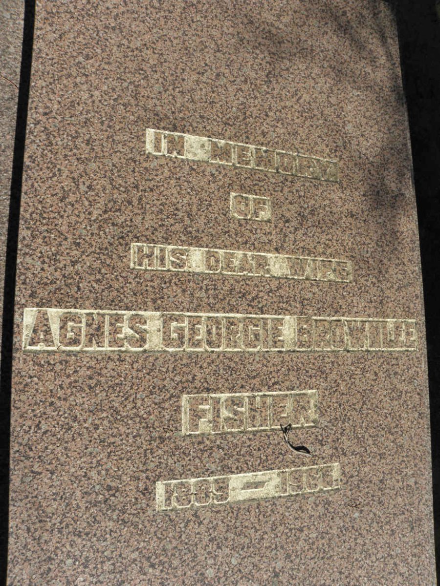 FISHER Agnes Georgie Brownlee 1885-1965