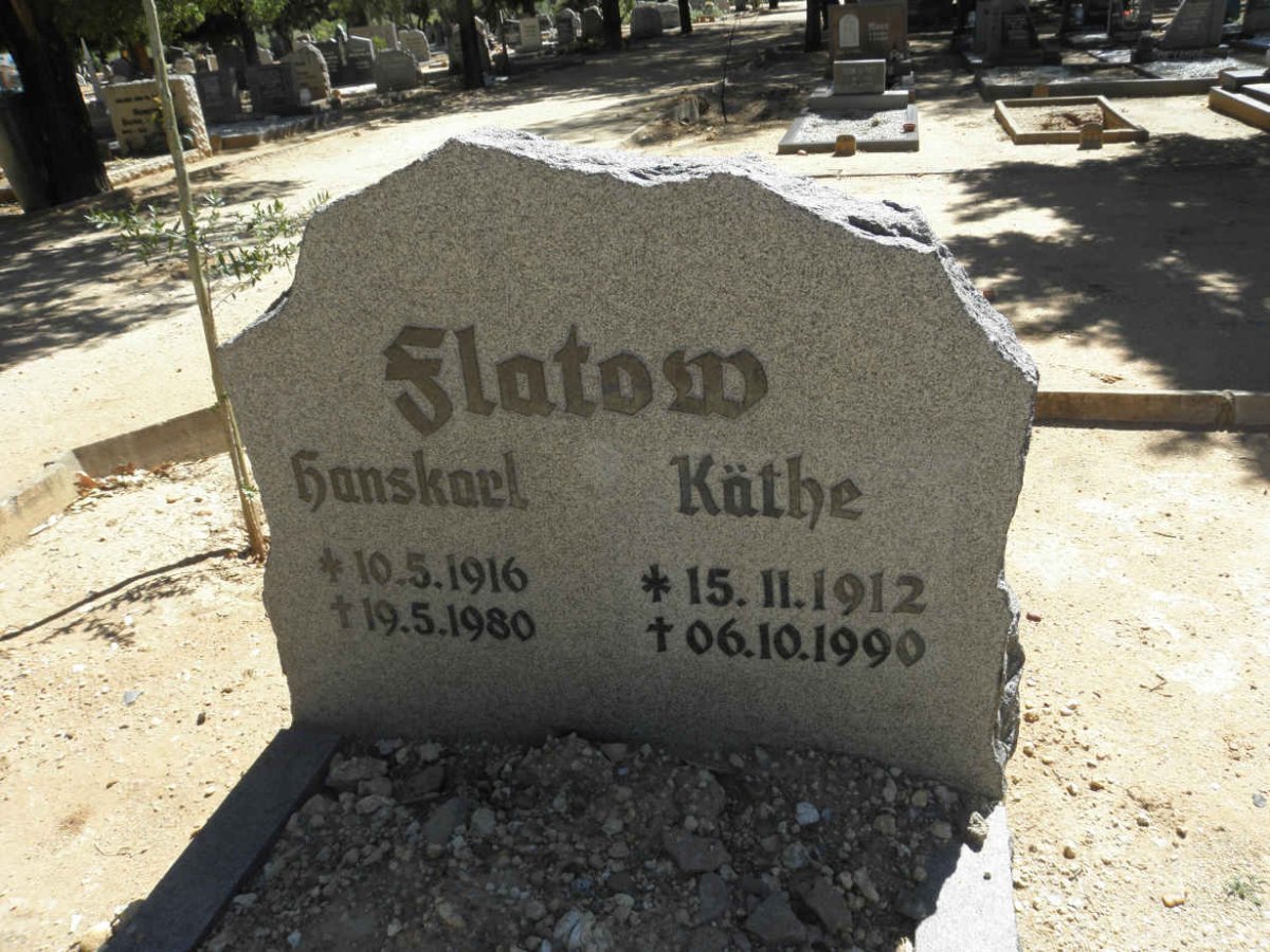 FLATOW Hanskarl 1916-1980 &amp; Käthe 1912-1990