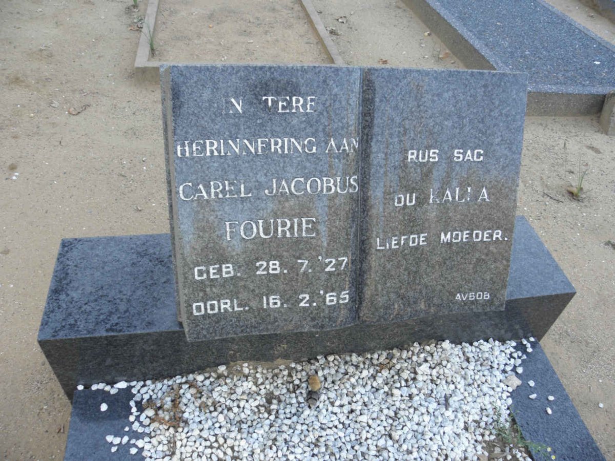 FOURIE Carel Jacobus 1927-1965