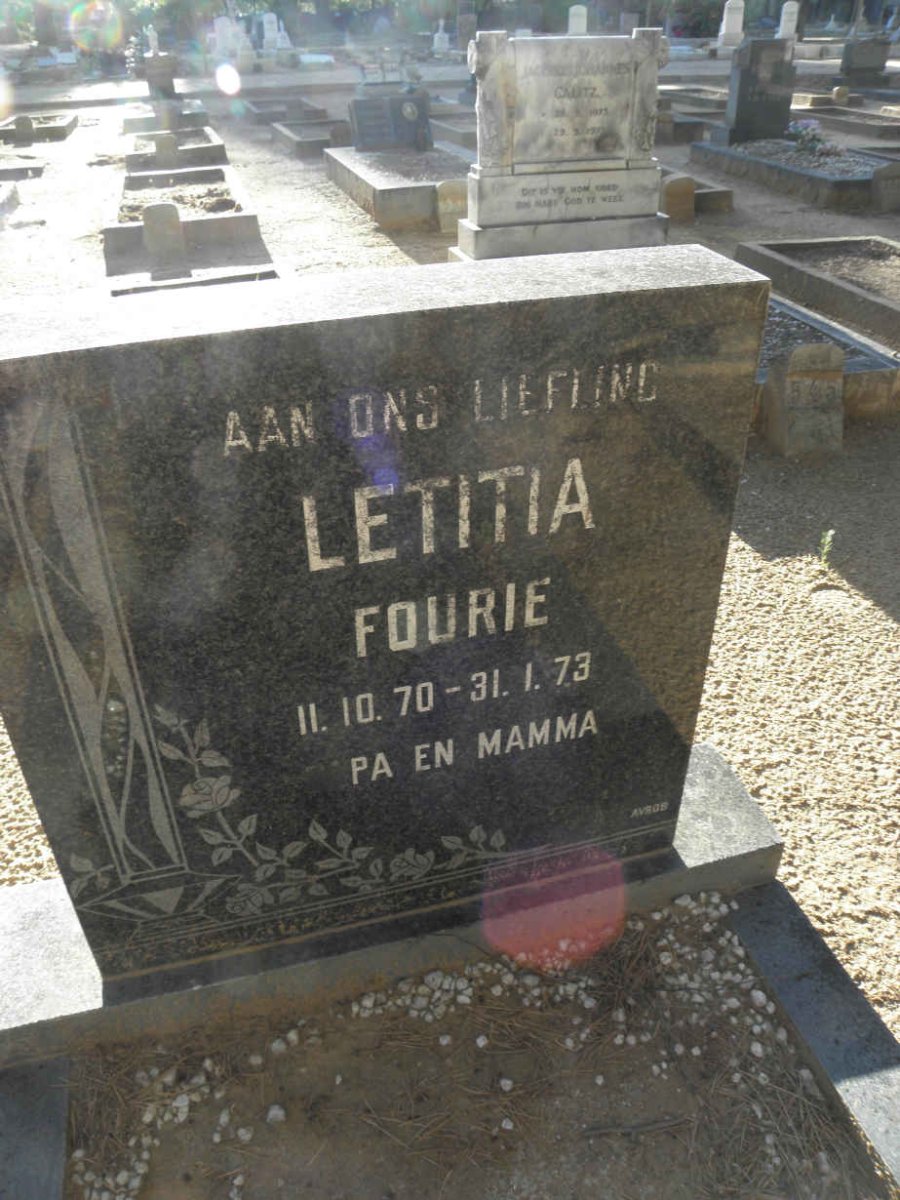 FOURIE Letitia 1970-1973