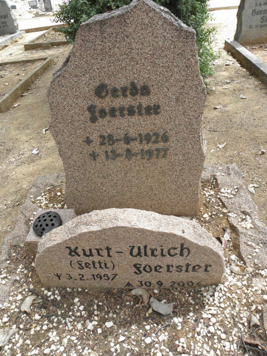 FOERSTER Gerda 1926-1977 :: FOERSTER Kurt-Ulrich 1957-2004