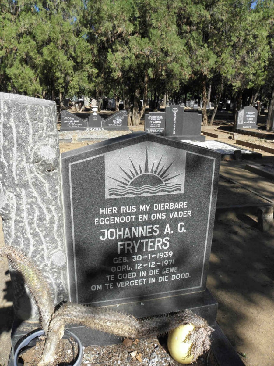 FRYTERS Johannes A.G. 1939-1971