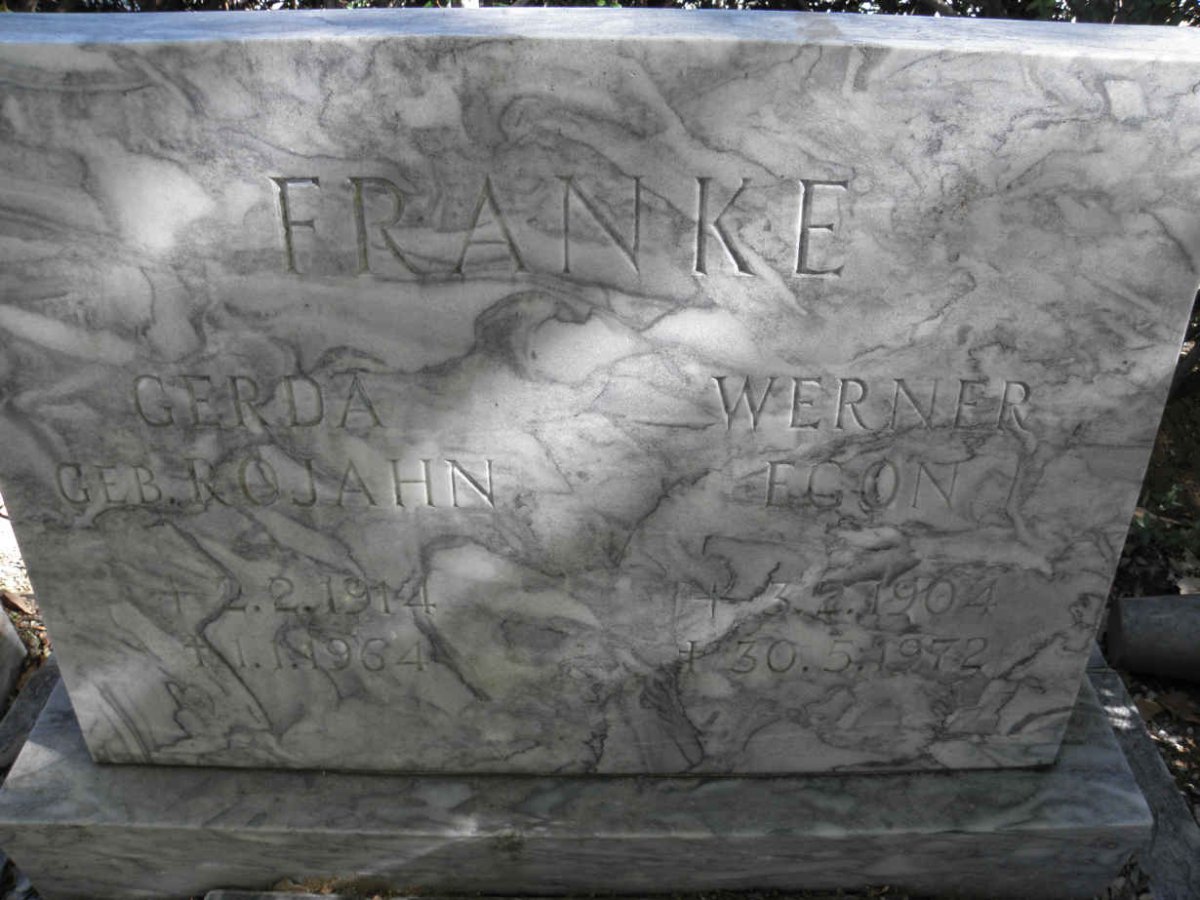 FRANKE Werner Egon 1904-1972 &amp; Gerda ROJAHN 1914-1964