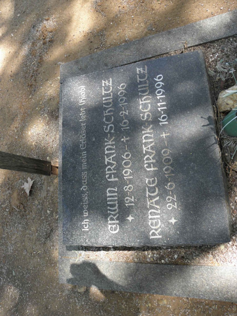 FRANK-SCHULTZ Erwin 1906-1996 &amp; Renate 1909-1996