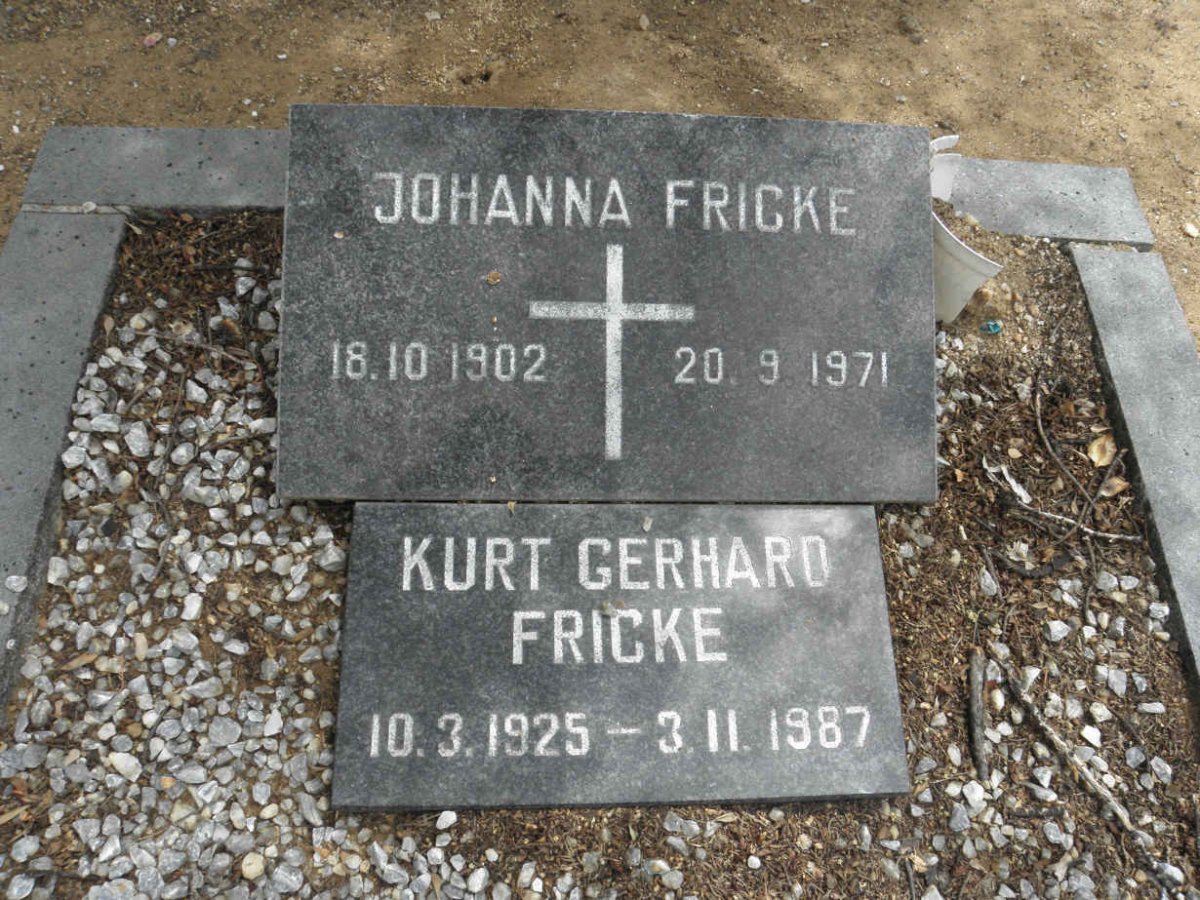 FRICKE Johanna 1902-1971 :: FRICKE Kurt Gerhard 1925-1987