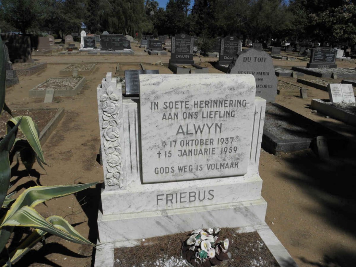 FRIEBUS Alwyn 1937-1959