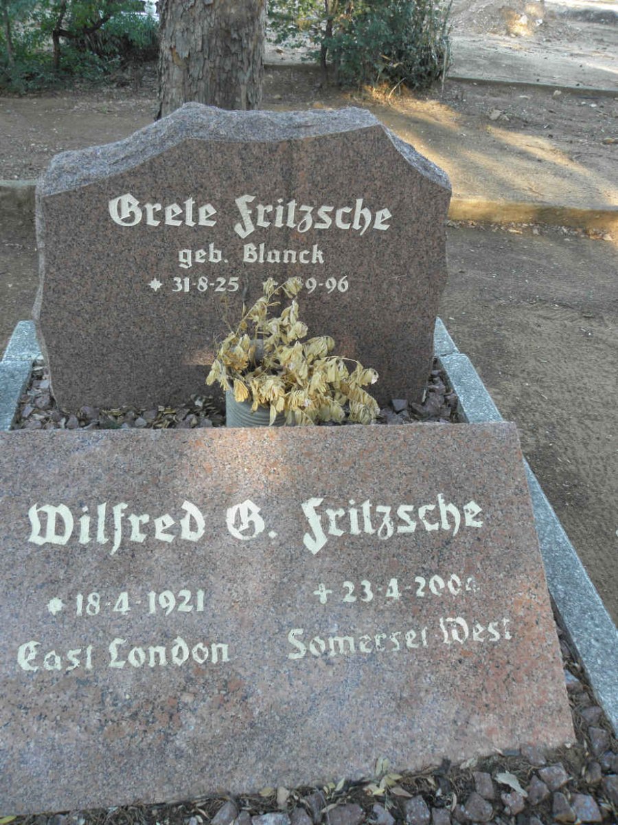 FRITZSCHE Wilfred G. 1921-2004 &amp; Grete BLANCK 1925-1996