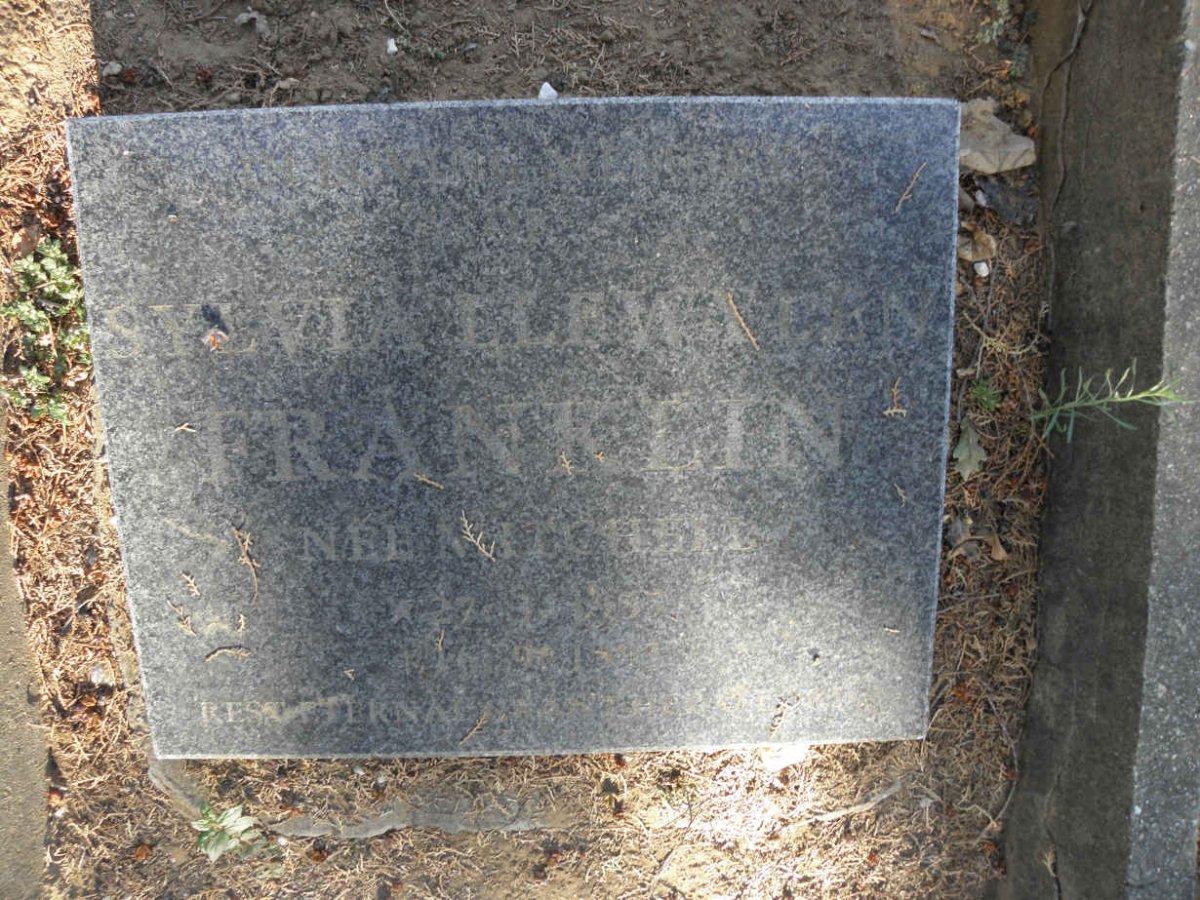 FRANKLIN Sylvia Llewalen nee MITCHELL 
