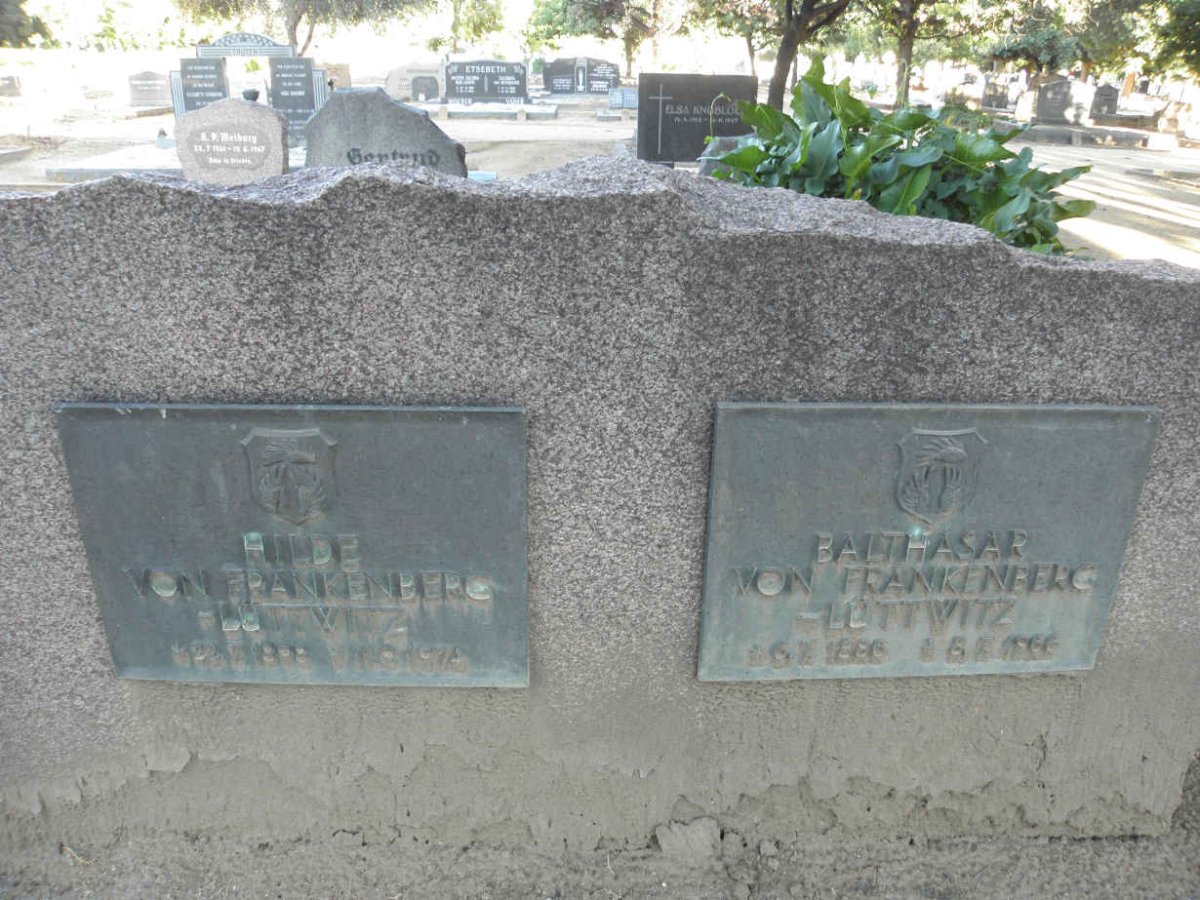 FRANKENBERG Balthasar, von 1886-1966 &amp; Hilde VON FRANKENBERG-LÜTTWITZ 1898-1974