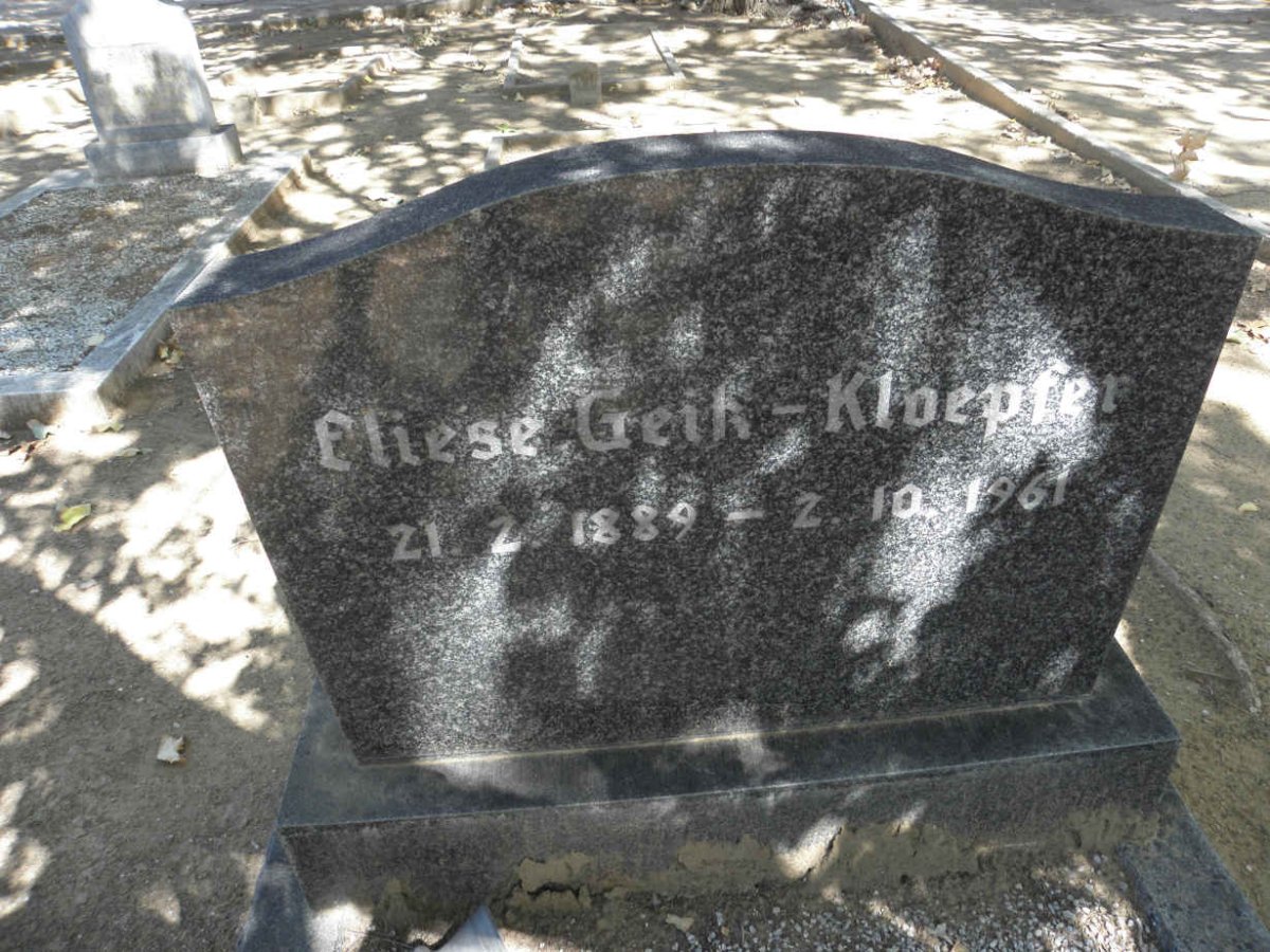 GEIK-KLOEPFER Eliese 1889-1961