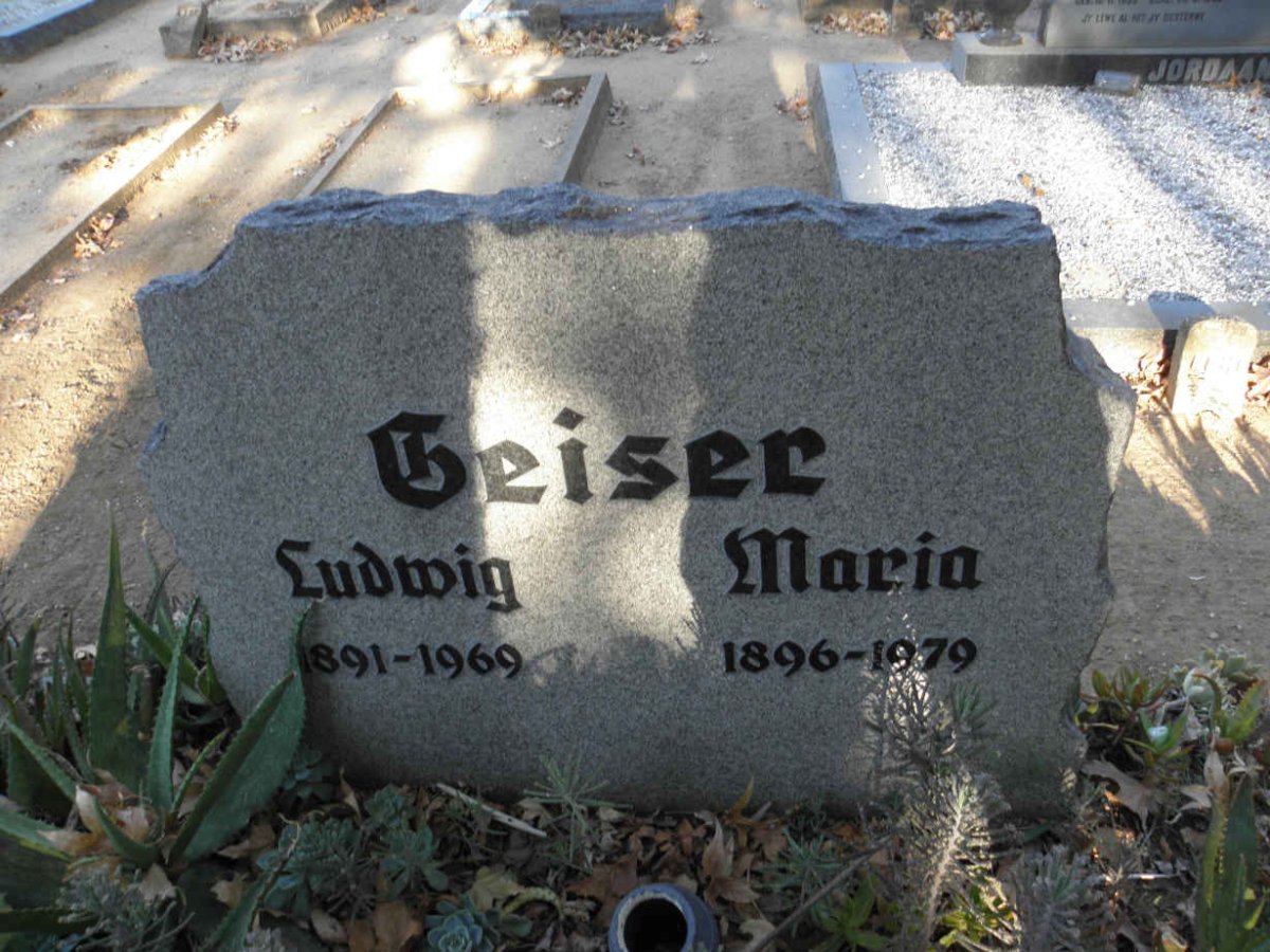 GEISER Ludwig 1891-1969 &amp; Maria 1896-1979