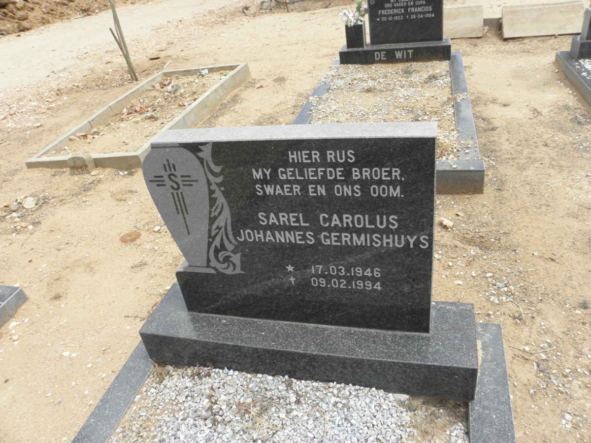 GERMISHUYS Sarel Carolus Johannes 1946-1994
