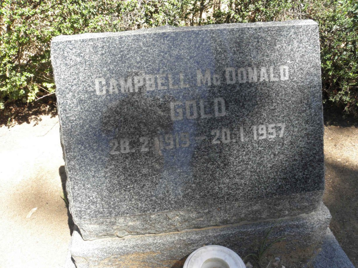 GOLD Campbell McDonald 1919-1957