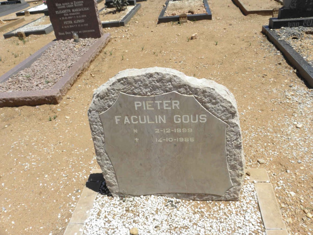 GOUS Pieter Faculin 1899-1985