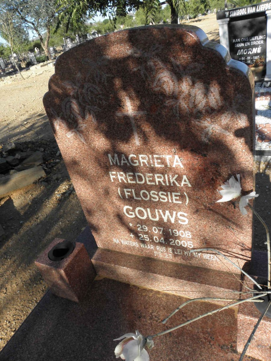 GOUWS Magrieta Frederika 1908-2005
