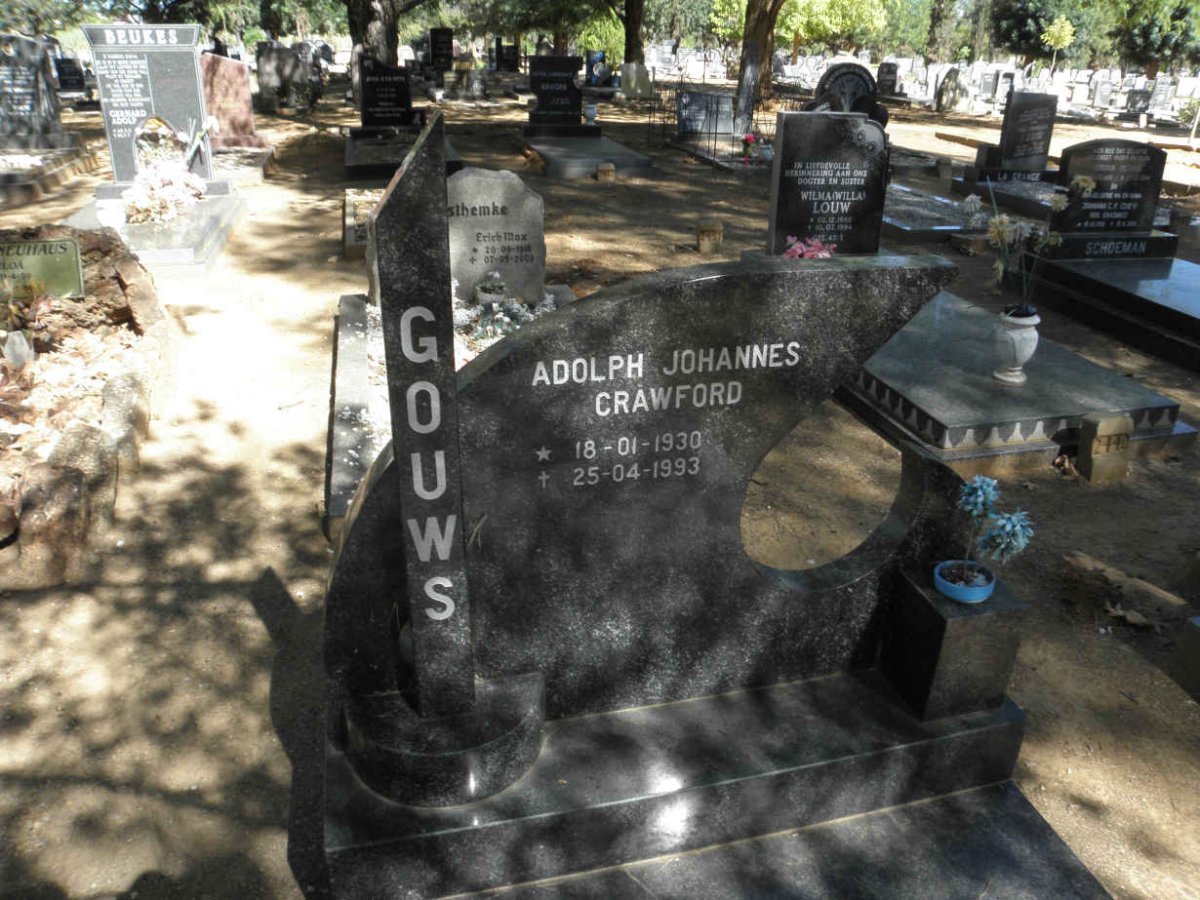 GOUWS Adolph Johannes Crawford 1930-1993