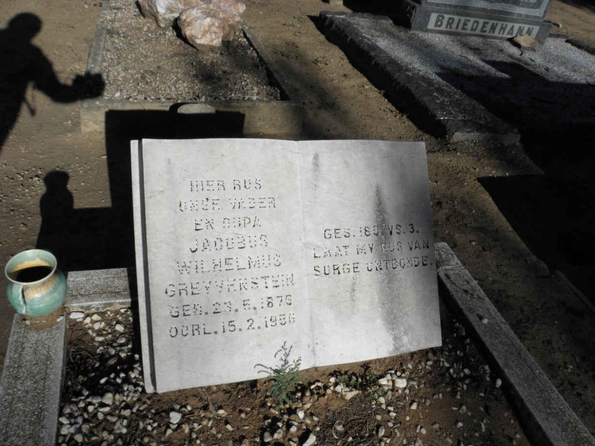 GREYVENSTEIN Jacobus Wilhelmus 1876-1956