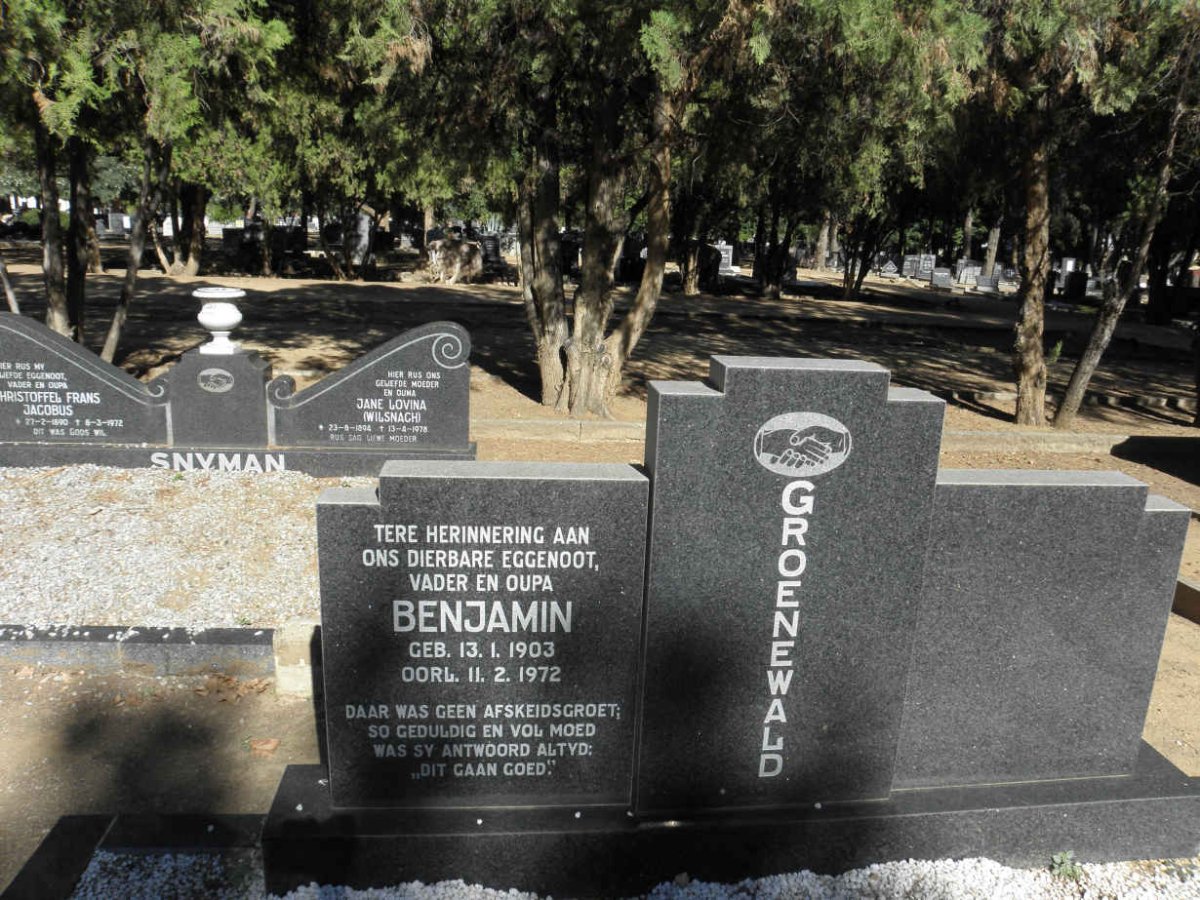 GROENEWALD Benjamin 1903-1972