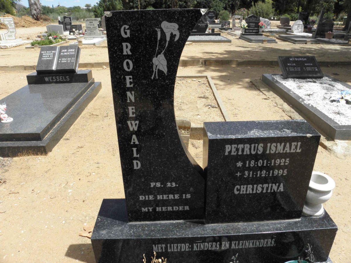 GROENEWALD Petrus Ismael 1925-1995 &amp; Christina