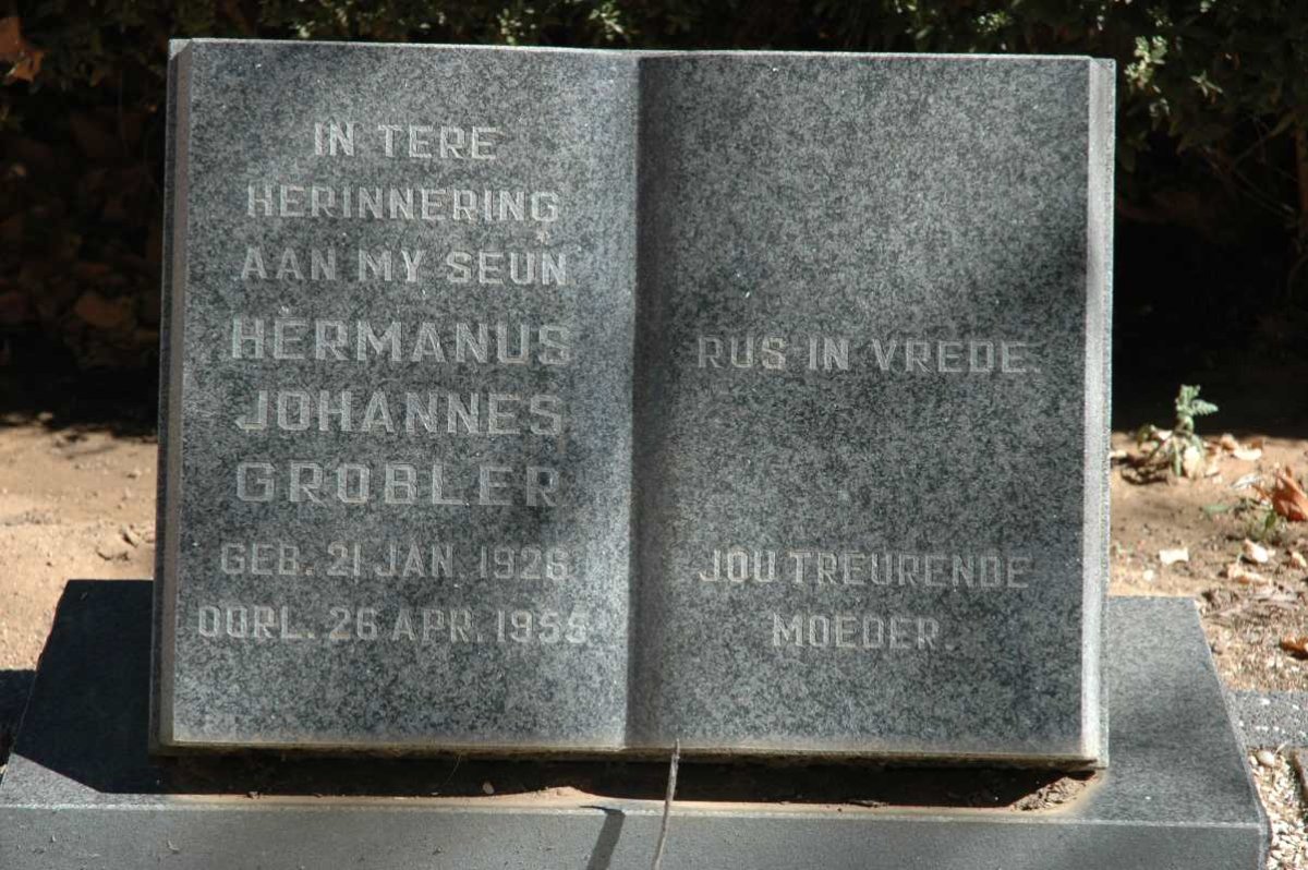 GROBLER Hermanus Johannes 1926-1955