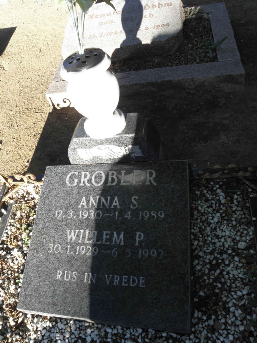 GROBLER Willem P. 1929-1992 &amp; Anna S. 1930-1989